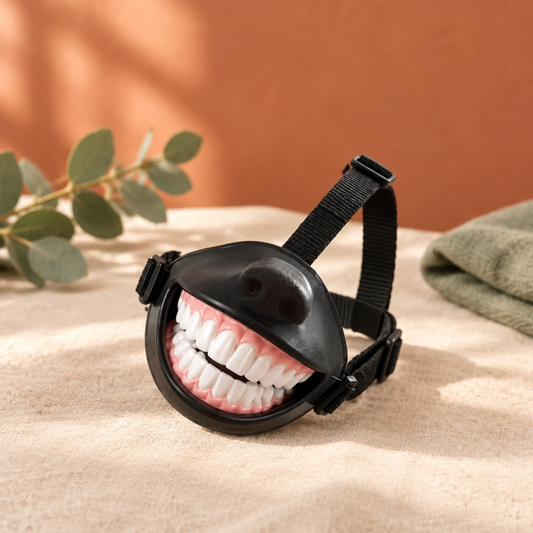 Grinning Dog Muzzle — PetRoost styled product photo